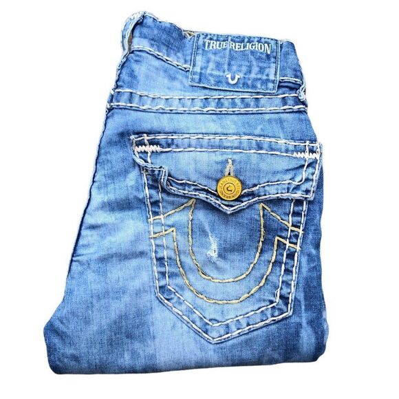 TRUE Religion Jeans Size 28 GENO SUPER T Blue - Picture 1 of 8